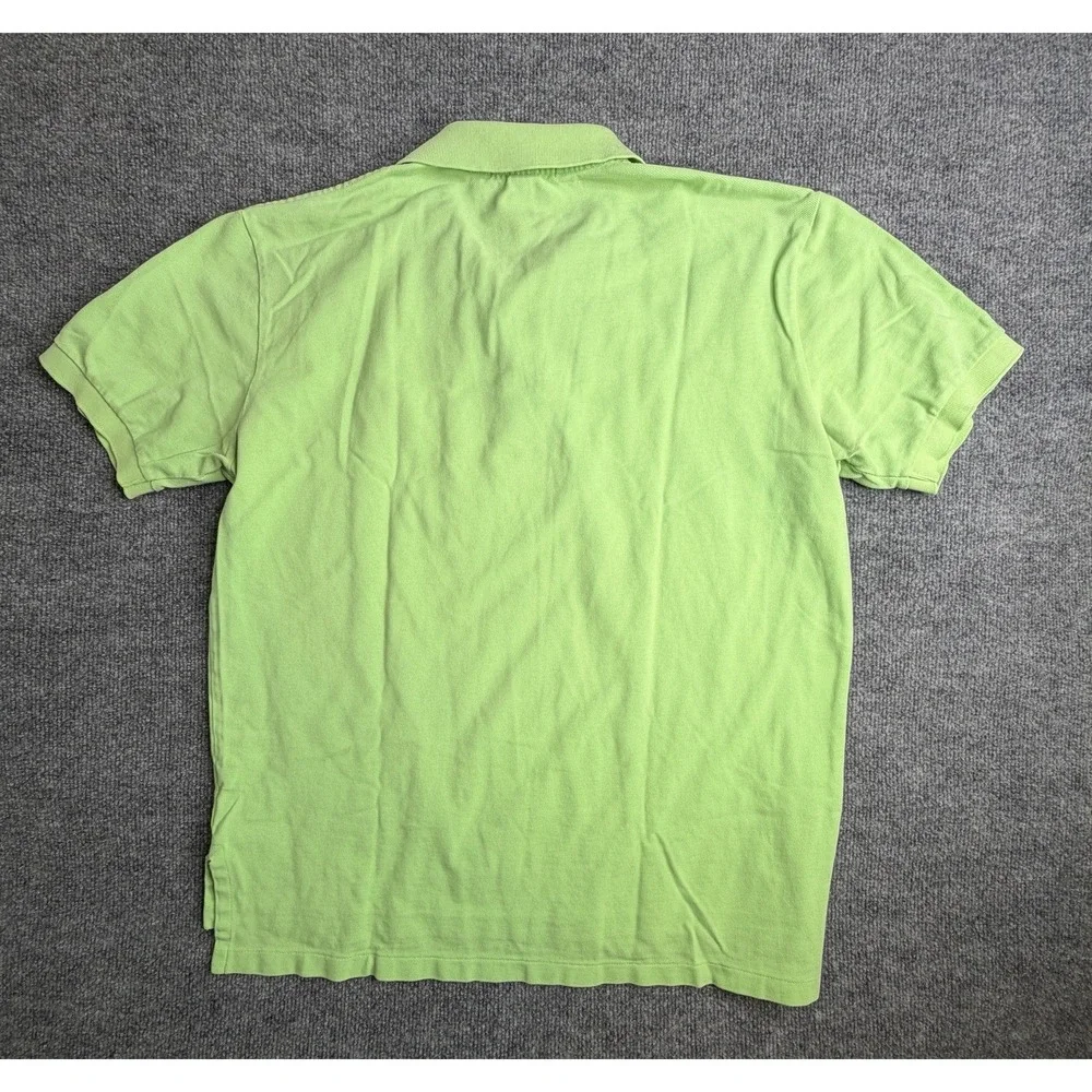 Polo Ralph Lauren Polo Men's Large Green Made in USA‎ Pink Pony 90s Vintage